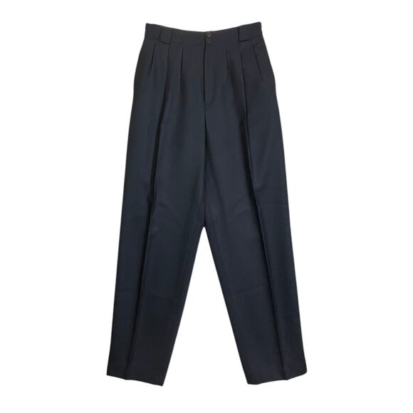 Giorgio Sant'Angelo Women's Navy Hi-Rise 100% Wool 29.5" Inseam Pants SZ 10 VTG - Picture 7 of 7